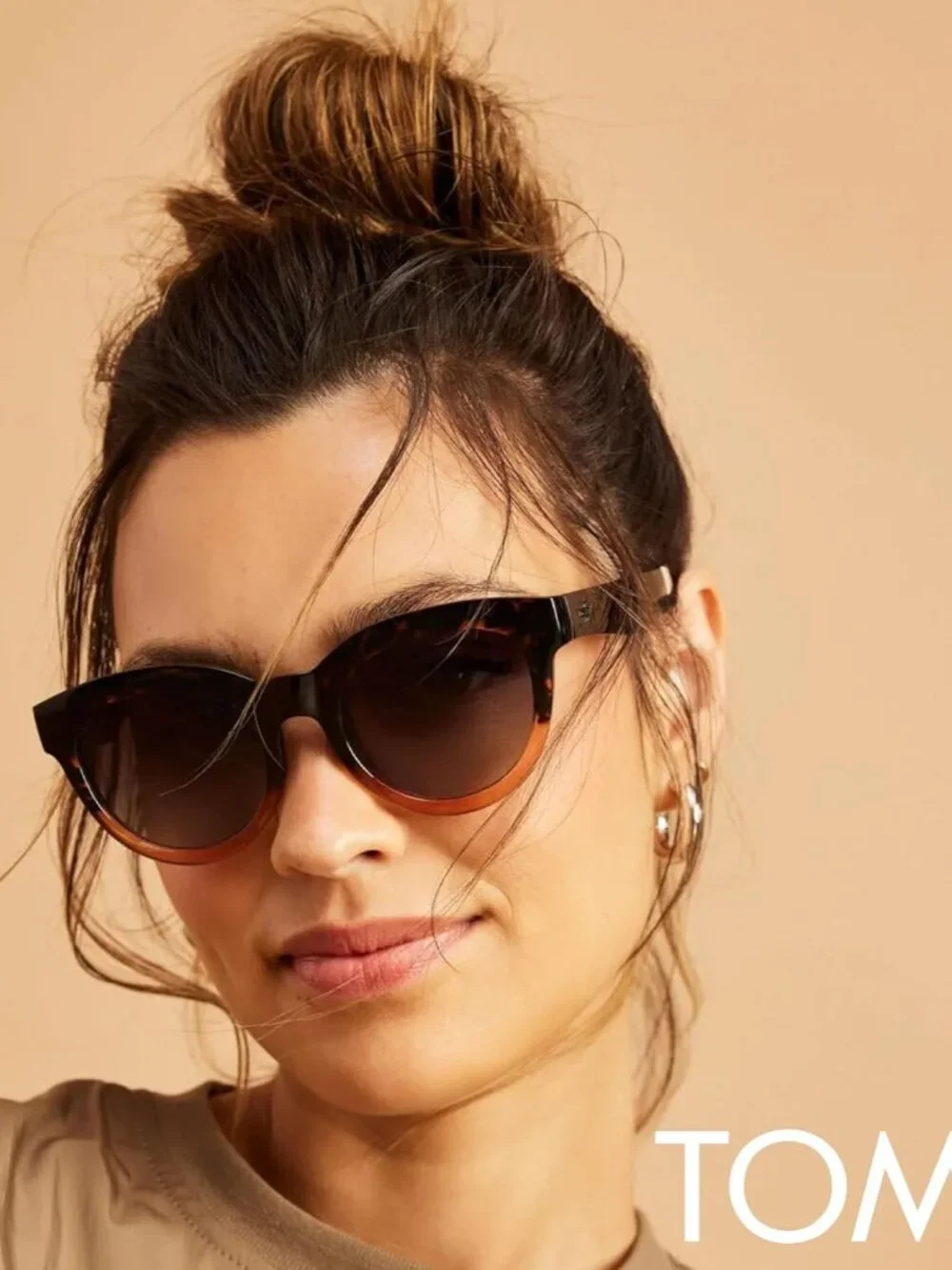 Women's Florentin Round Sunglasses - Stylish UV Protection in Blonde Tort Design